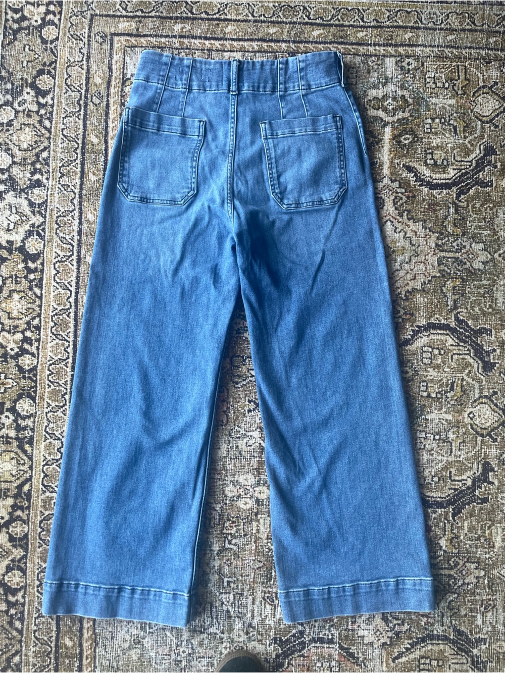 Anthropologie Maeve Colette Jeans 29 High Rise Cropped Wide Leg Baggy Stretch - Picture 10 of 10